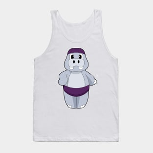 Hippo Swimming Swimming cap Tank Top